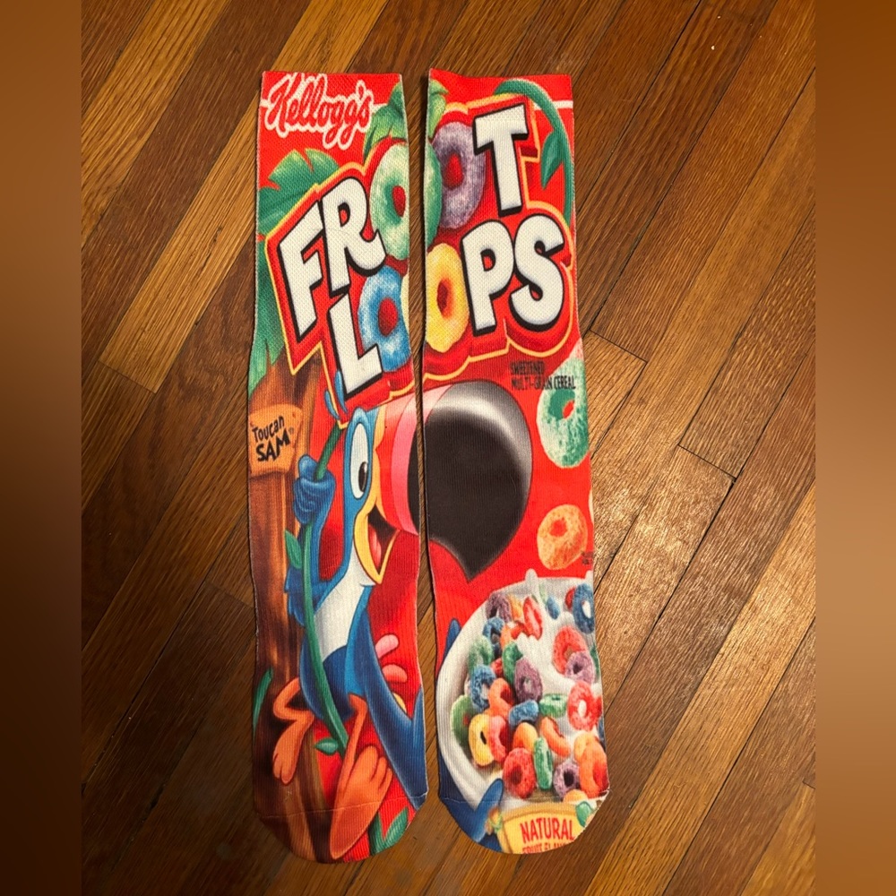 🔥🥣Froot Loop Socks Super Dope One Size Fits All Brand New Never Worn🔥🥣